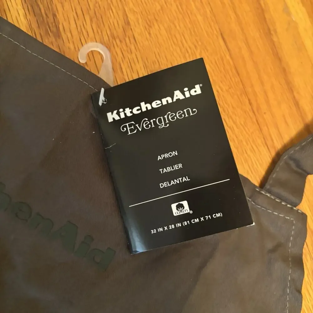 NWT KITCHENAID Apron New Evergreen 100% Cotton Kitchen Cooking Baking New